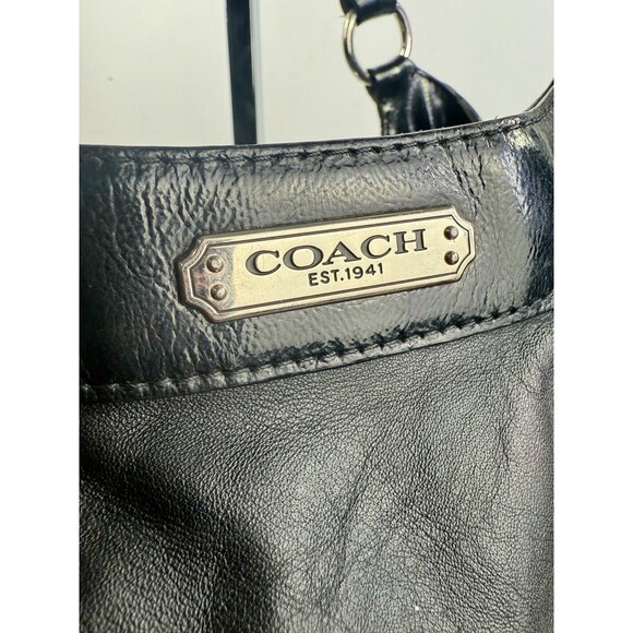 COACH Black Leather Shoulder Bag F19453 Hobo - Picture 5 of 16